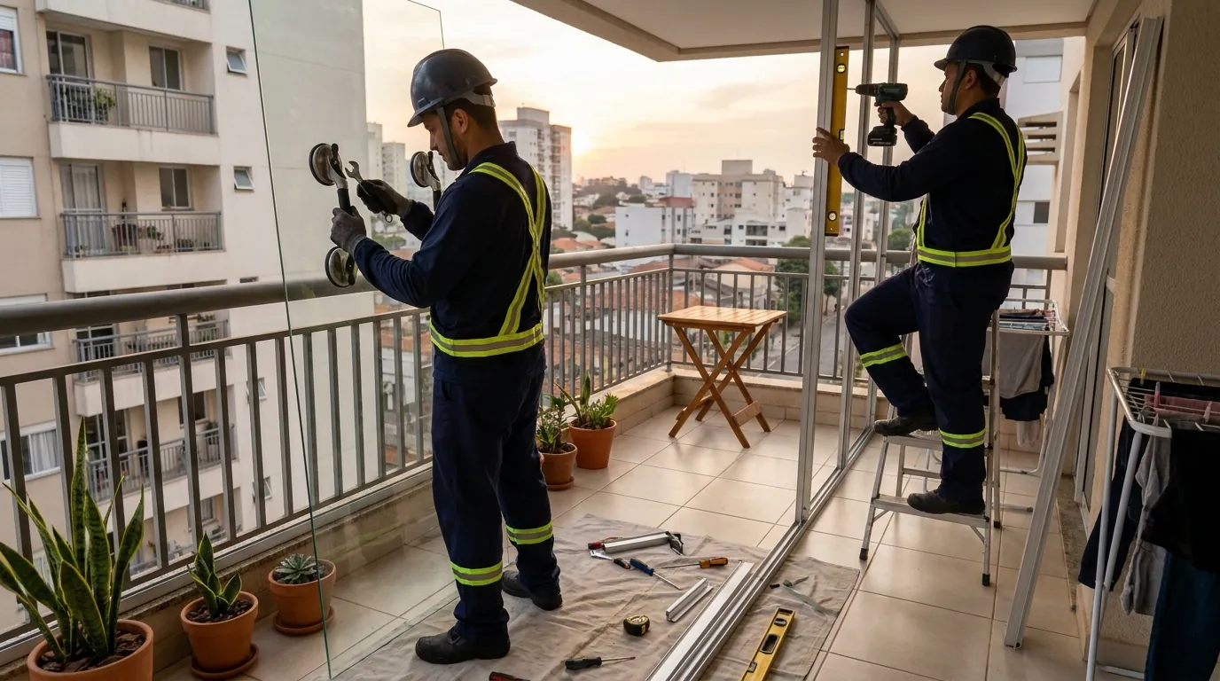 Envidraçamento de Sacada em Salvador‑BA